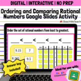 Comparing & Ordering Rational Numbers | Google Slides Acti