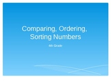 Comparing, Ordering, Sorting Numbers PowerPoint