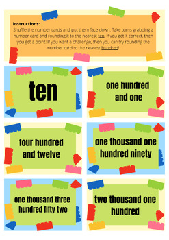 Preview of Comparing, Ordering and Rounding Numbers Task Cards