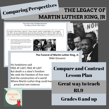 Preview of Comparing Perspectives- The Impact of MLK (Great for Distance Learning)