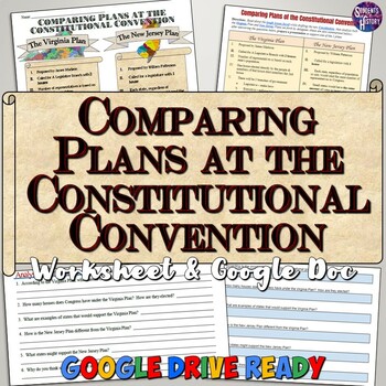 Preview of Comparing Plans of the Constitutional Convention