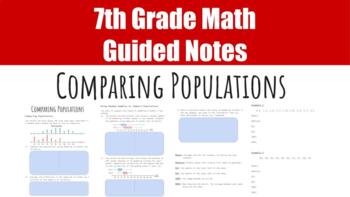 Preview of Comparing Populations Guided Notes - Editable