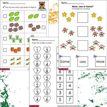 Comparing Positioning Classify Patterns Size Pre-K Math Kindergarten ...