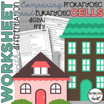 Preview of Prokaryotic and Eukaryotic Cells Worksheet Activity for Comparing the Cell Types