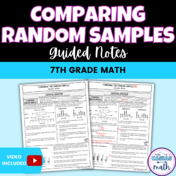 Preview of Comparing Random Samples Guided Notes Lesson
