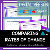 Comparing Rates of Change - DIGITAL Ordering Matching Activity