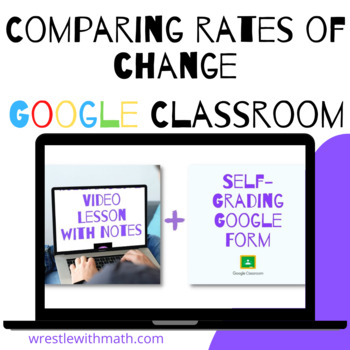Preview of Comparing Rates of Change (Google Form & Interactive Video Lesson!)