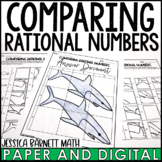 Comparing Rational Numbers Activity Solve and Sketch Worksheet