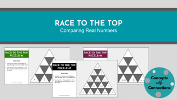 Preview of Comparing Real Numbers Digital Race to the Top (SOL 8.1)