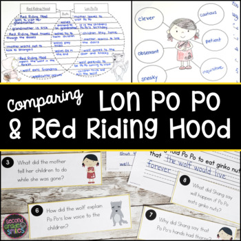 Preview of Red Riding Hood and Lon Po Po - Compare and Contrast Folktales - Print & Easel