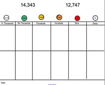 Preview of Comparing, Regrouping, and Adding Whole Numbers Smartboard