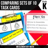 Comparing Sets to 10 Task Cards Kindergarten Math Centers
