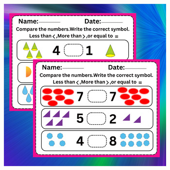 Comparing Shapes 3. 12 printable worksheets for practice Comparing.