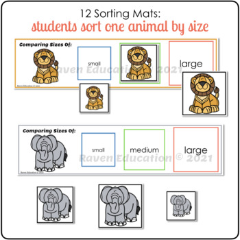 Learning About Sizes: Big & Small Animal Match – SupplyMe