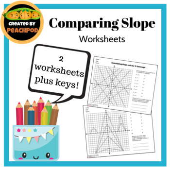 Comparing Slope Worksheets by PeachPod | Teachers Pay Teachers