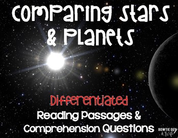 Preview of Stars & Planets: Comparing the two Differentiated Reading Passages & Questions