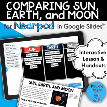 Preview of Comparing Sun, Earth, Moon for Nearpod in Google Slides