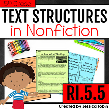 Preview of Comparing Text Structures Worksheets and Activities RI.5.5, RI5.5