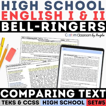 Preview of STAAR Compare & Contrast Fiction & Non-Fiction Passages High School Paired Text