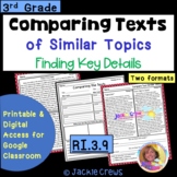 Comparing Texts of Similar Topics Finding Key Details with