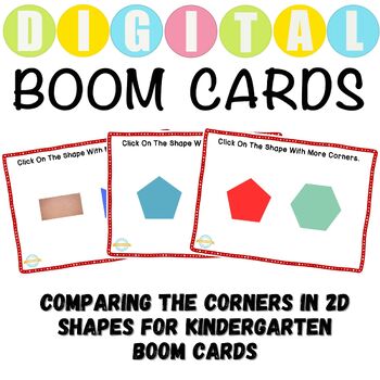 Preview of Comparing The Corners In 2d Shapes For Kindergarten Boom Cards