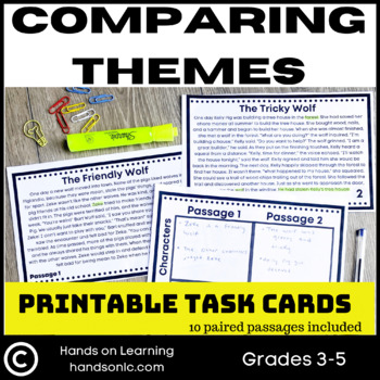 Preview of Comparing Themes Task Cards
