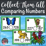 Comparing Three Digit Numbers Rainforest Animals Task Card
