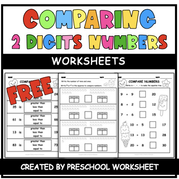 Preview of Comparing Two Digit Numbers FREE