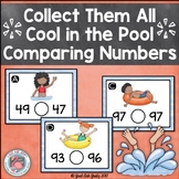 Comparing Two Digit Numbers Summer Task Card Activity