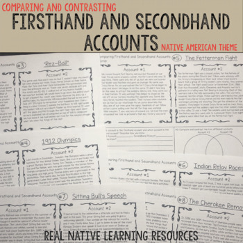 Preview of Comparing Types of Accounts Close Reading Passages - Native American Themed