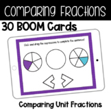 Comparing Unit Fractions Digital Boom Task Cards