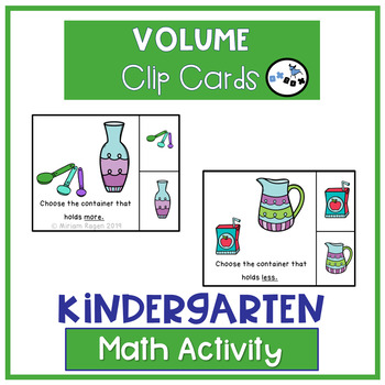 Preview of Comparing Volume Clip Cards: A Math Center Activity
