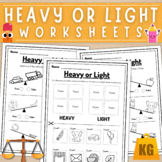 Comparing Weight Activities | Heavy and Light Sorting Cut 