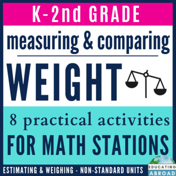 Preview of Comparing Weight Worksheets | Hands-On Measuring Weight Activities