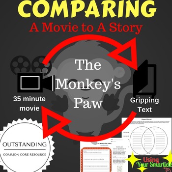 Preview of Comparing a story to a video - The Monkey's Paw