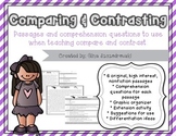 Comparing and Contrasting- 6  Nonfiction Passages