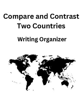 Preview of 5 Paragraph Graphic Organizer: Comparing and Contrasting Countries