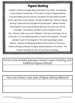Compare and Contrast Passages Comparing and Contrasting Worksheets