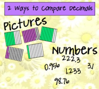 Preview of Comparing and Ordering Decimals