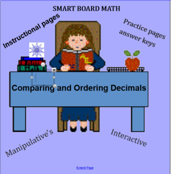 Preview of Comparing & Ordering Decimals; for Smart boards.