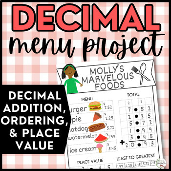 Preview of Comparing and Ordering Decimals Project - Printable and Digital Math Project