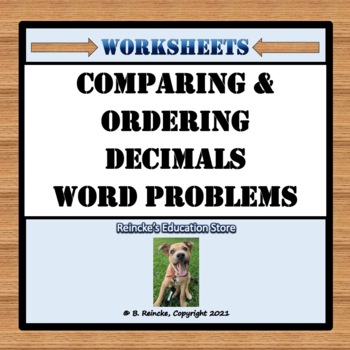 Preview of Comparing and Ordering Decimals Word Problems (3 worksheets) 5.NBT.3, 5.2B