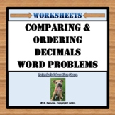 Comparing and Ordering Decimals Word Problems (3 worksheet