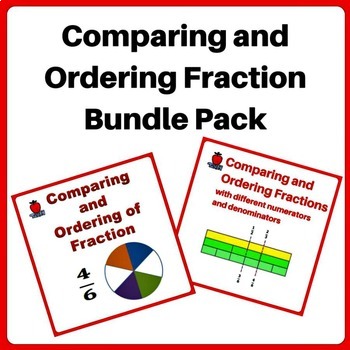 Preview of Fractions 3rd, 4th Grade Worksheets Bundle - Comparing and Ordering Fractions