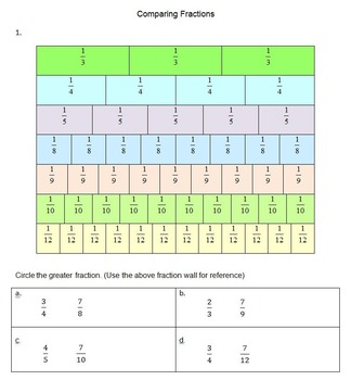 Fractions 4th Grade   Compare And Arrange Fractions Using Equivalent