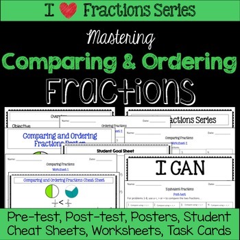 Preview of Comparing and Ordering Fractions Unit