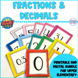 Comparing and Ordering Fractions and Decimals BUNDLE | Pri