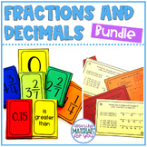 Comparing and Ordering Fractions and Decimals BUNDLE | Pri