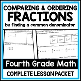 Comparing & Ordering Fractions by Finding a Common Denomin