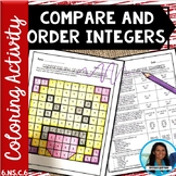 Comparing and Ordering Integers Activity Coloring Worksheet